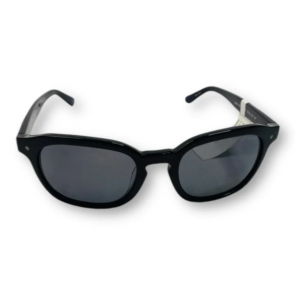 NWT GANT Polarized Black w/ Blue Tips GA7040 53 21 140 *3P Sunglasses $145‎